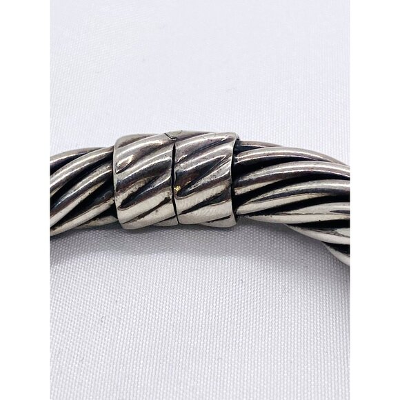 David Yurman Sterling Silver 925 14K 585 Hematite 6.25" - Picture 3 of 9